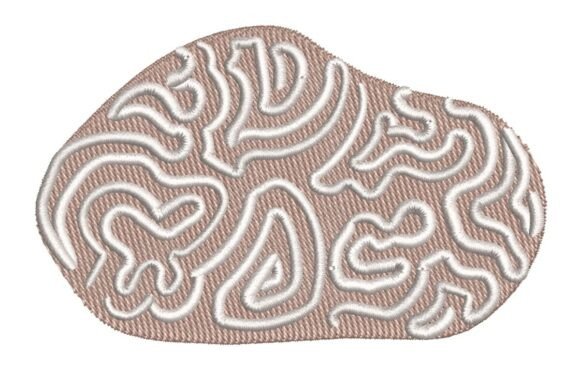 Abstract Brain Coral Embroidery Design