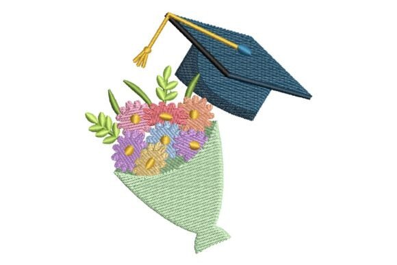 Flowers and Graduation Cap