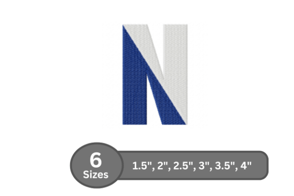 Twin Fill Alphabet - N